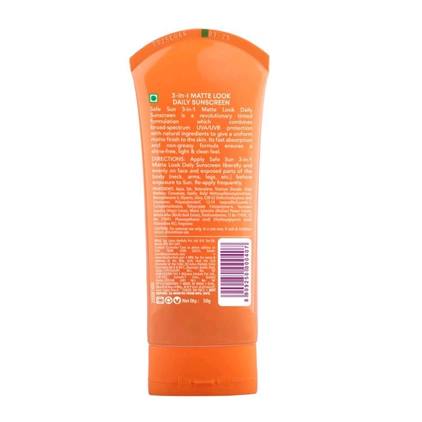 Lotus Herbals Safe Sun 3 In 1 Matte Look Spf 40+++, 50gm 