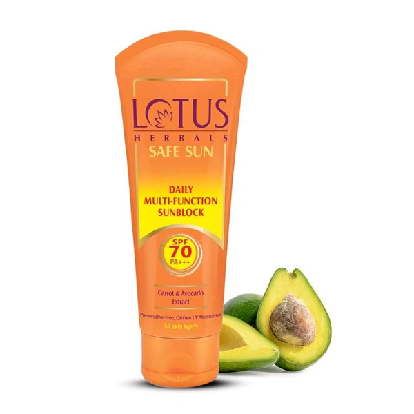 Lotus Herbals Sun Daily Multi-Function Sunscreen SPF 70 PA+++ (60gm)