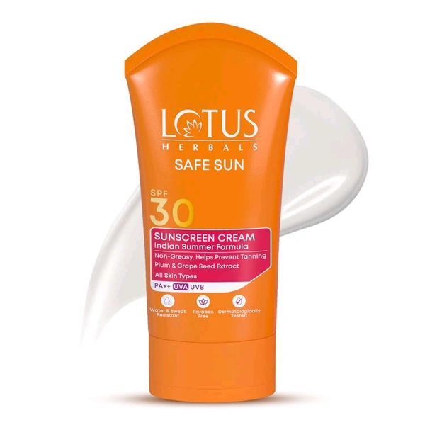 Lotus Herbals Sun Sunscreen Cream PA++ UVA SPF-30 ,100 Gm