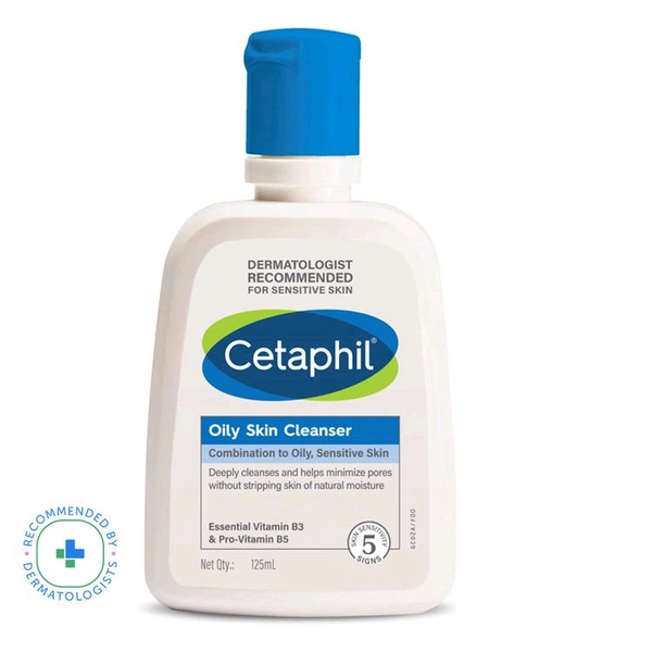 Cetaphil Oily Skin Cleanser for Combination To Oily, Sensitive Skin ,125ml 