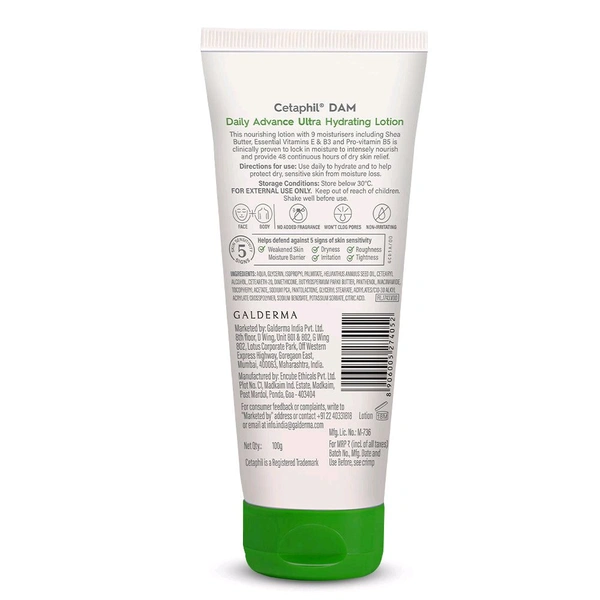 Cetaphil Dam Daily Advance Ultra Hydrating Lotion,100gm