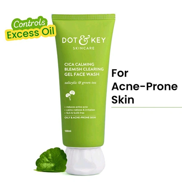 Dot & Key Cica Salicylic & Green Tea Face wash ,100gm 