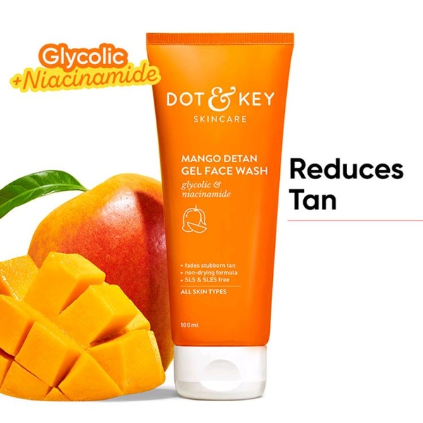 Dot & Key Mango Detan Gel Face Wash (100ml)