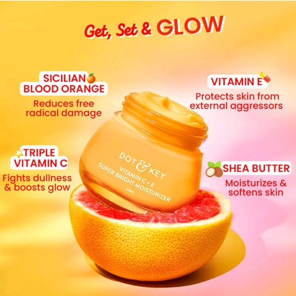 Dot & Key Vitamin C + E Super Bright Face Moisturizer ,60ml 
