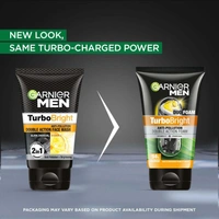 Garnier Men Turbo Bright Double Action Face Wash,100 gm 