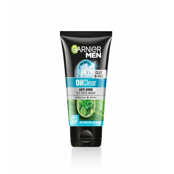 Garnier Men Oil Clear Clay D-Tox Deep Cleansing Icy Face Wash, 50 gm