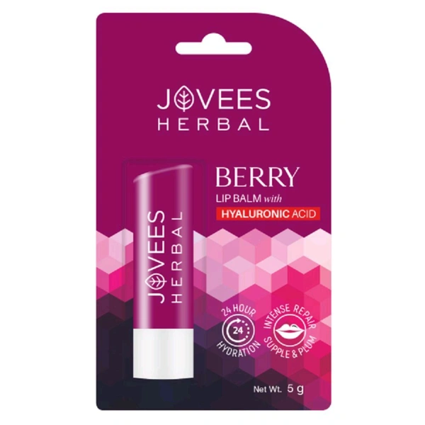 Jovees Herbal Berry Lip Balm with Hyaluronic Acid (5 g)