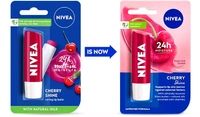 NIVEA Cherry Shine Lip Balm with Natural Oils Glossy Finish 4.8g,