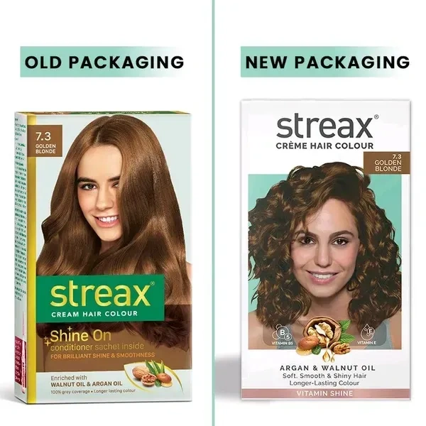 Streax Cream Hair Colour  Golden Blonde, 60ml
