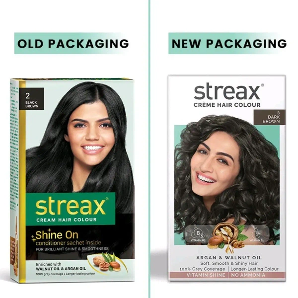 Streax Cream Hair Colour 03 Darkest Brown 50ml
