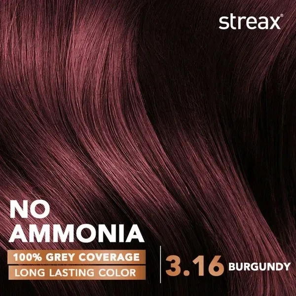 Streax Cream Hair Colour Burgundy 3;16, 50ml