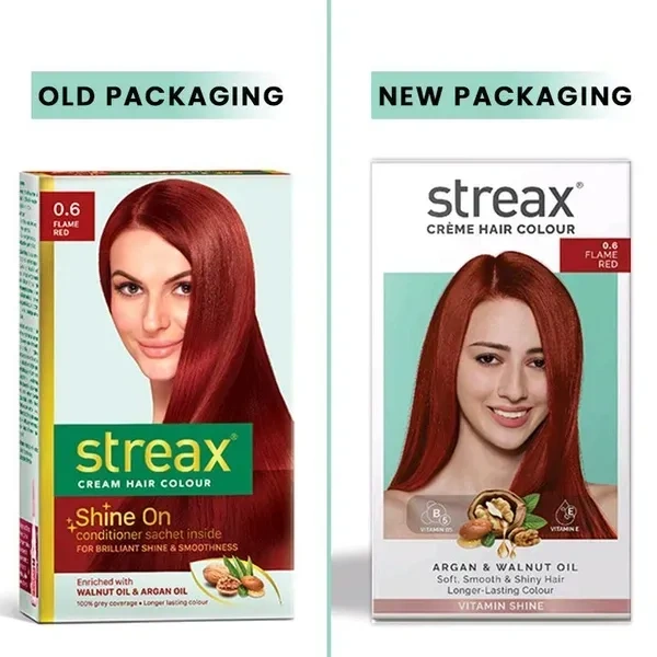 Streax Cream Hair Colour 0.6 Flam Red 50ml