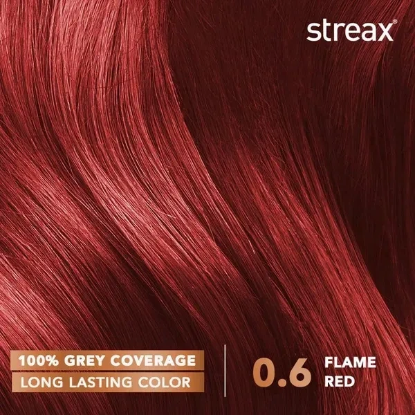 Streax Cream Hair Colour 0.6 Flam Red 50ml