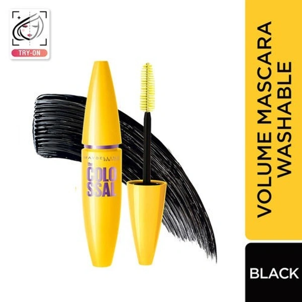 Maybelline New York The Colossal Volumizing Washable Mascara ,10ml 