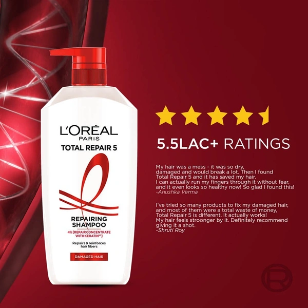 L'Oreal Paris Loreal Paris Total Repair 5 Repairing Shampoo (650ml)