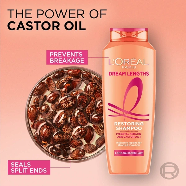 Loreal Paris Dream Lengths Restoring Shampoo ,340ml 