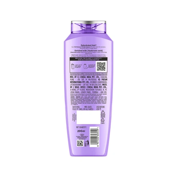 Loreal Paris Hyaluron Moisture Anti-frizz Shampoo ,180 ml 