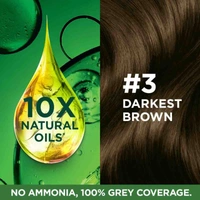 Garnier Hair Colouring Creme  Shade: 3 Darkest Brown (70ml+60gm)