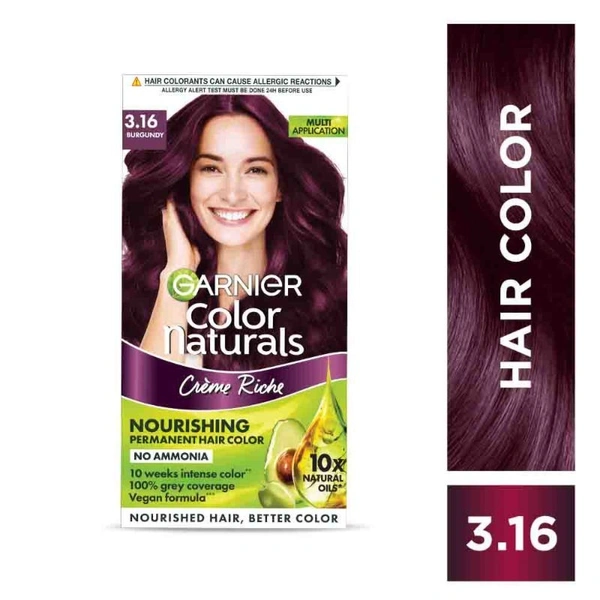 Garnier Hair Colouring Creme Shade:3.16 Burgundy (70ml+60g)