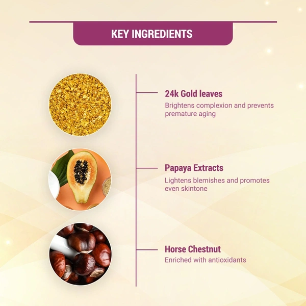 Lotus Herbals Radiant Gold Cellular Glow Facial Kit  - Pack of 4 (148 g)