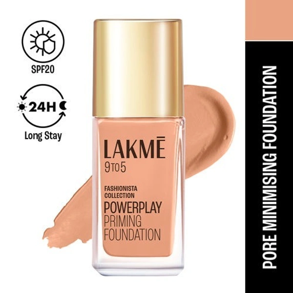 Lakme 9 To 5 Powerplay Priming Foundation, shade c100 { cool ivory } 25gm 