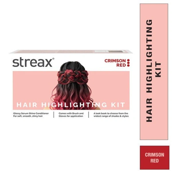 Streax Hair Colour Highlighting Kit - Crimson Red (75g)