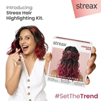 Streax Hair Colour Highlighting Kit - Crimson Red (75g)
