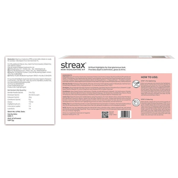 Streax Hair Colour Highlighting Kit - Crimson Red (75g)