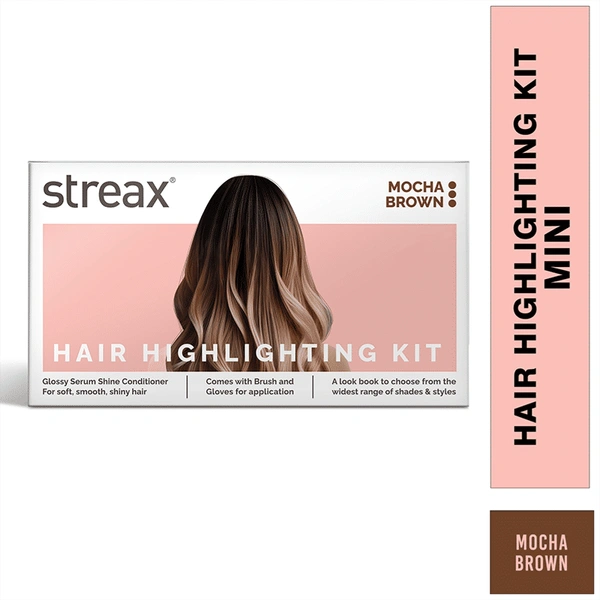 Streax Mini Hair Colour Highlight Kit - Mocha Brown (45ml)