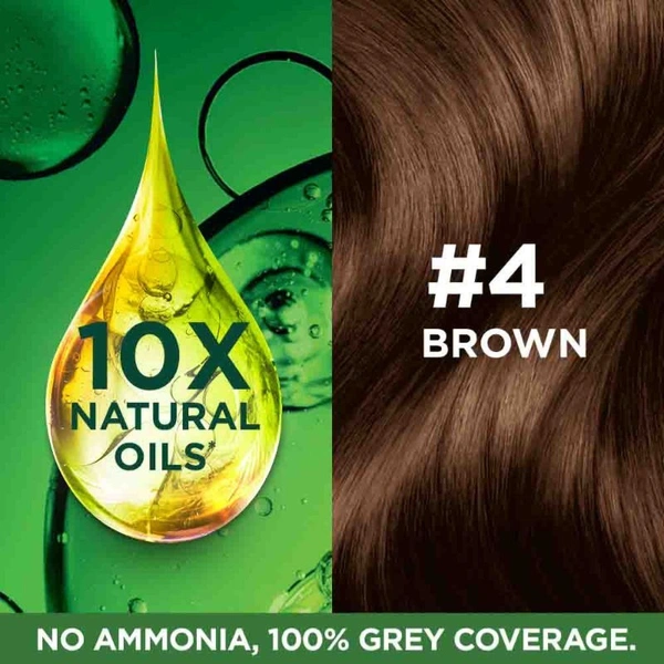 Garnier Hair Colouring Creme Shade: 4 Brown (70ml+60gm)