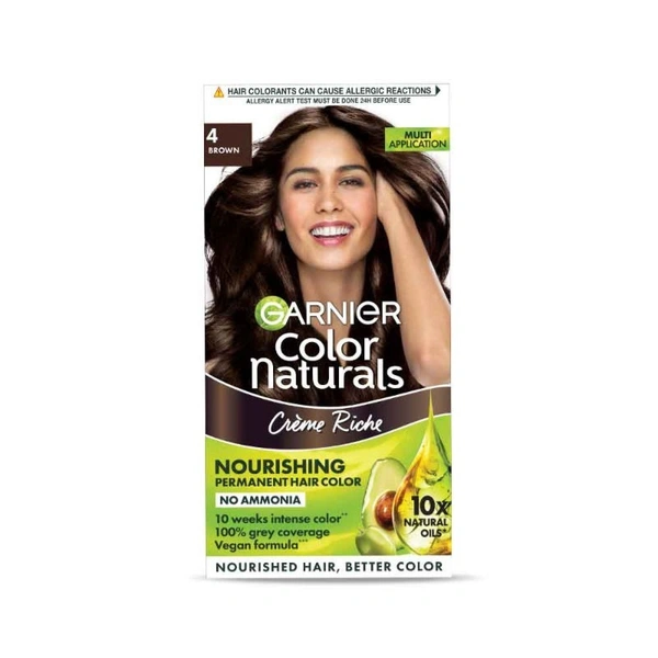 garnier Natural Cream Hair Color 4 Natural Brown .30ml small pack 