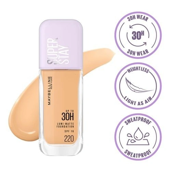 Maybelline New York Super Stay Lumi-Matte Liquid Foundation - 220 ,35ml