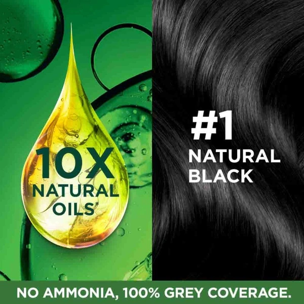 Garnier Hair Colouring Creme Shade: 1 Natural Black (70ml+60g)