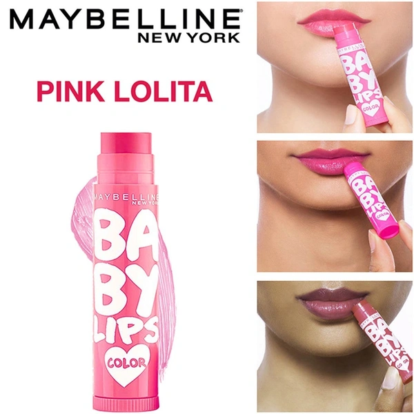 Maybelline New York Baby Lips Color Lip Balm - Pink Lolita (4gm)