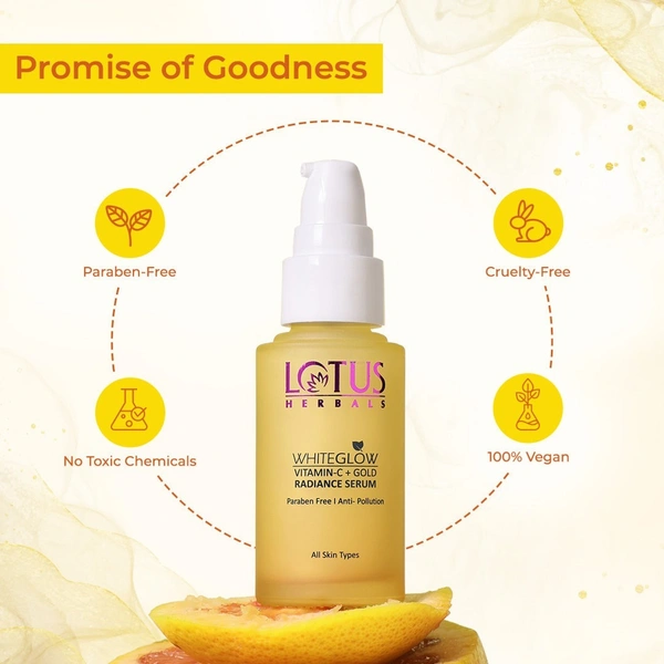 Lotus Herbals White glow Vitamin C + Gold Face Serum (30ml