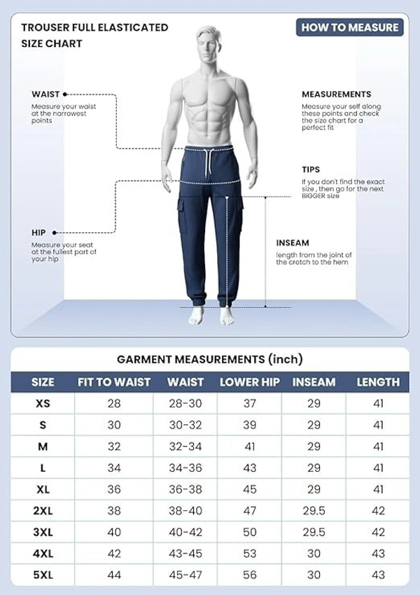 GRECIILOOKS Men's Lycra Cargo Track Pants – Loose Fit Joggers for Men | Korean Style Travel & Lounge Wear with Pockets (Available in Plus Size and Combo Pack of 2) - 34, White