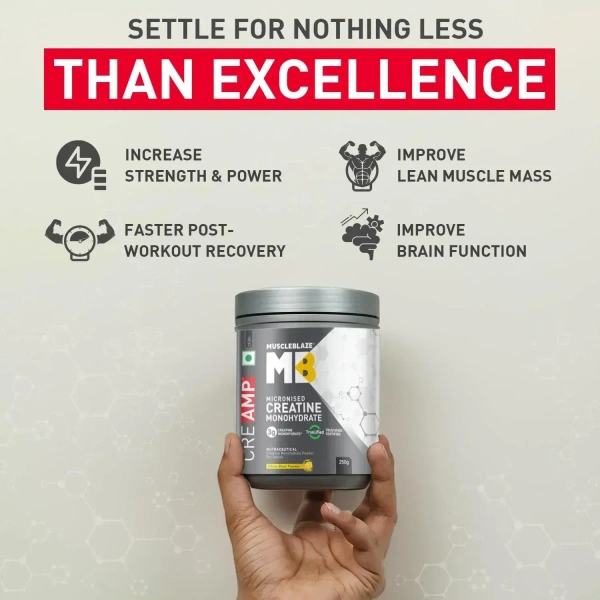 MuscleBlaze Creatine Monohydrate CreAMP - 80 Servings - Candy Rush