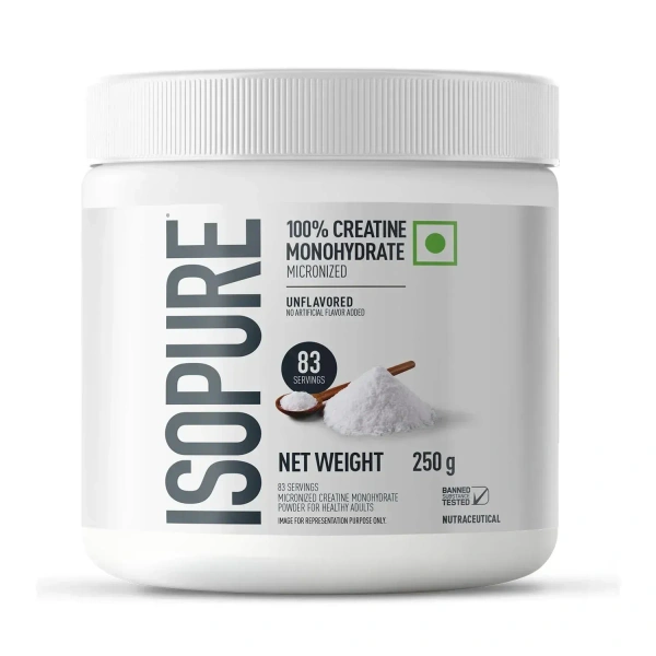 Isopure 100% Creatine Monohydrate Micronized, 250g - 83 Servings - Unflavoured