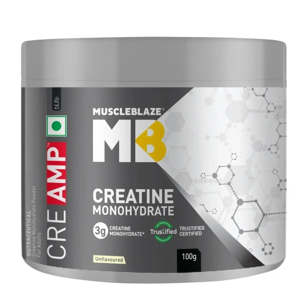 MuscleBlaze Creatine Monohydrate CreAMP 100gm - Unflavoured