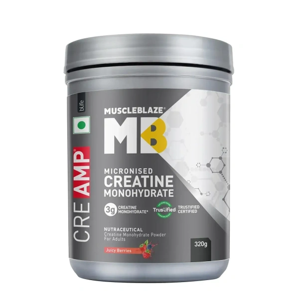 MuscleBlaze Creatine Monohydrate CreAMP - 80 Servings - Juicy Berries