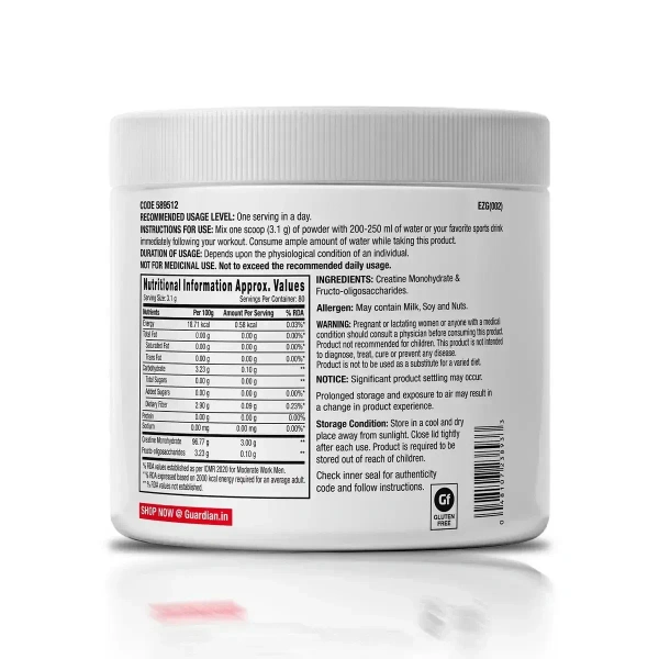 GNC Pro Performance Creatine Monohydrate , 250 Gms - Unflavoured