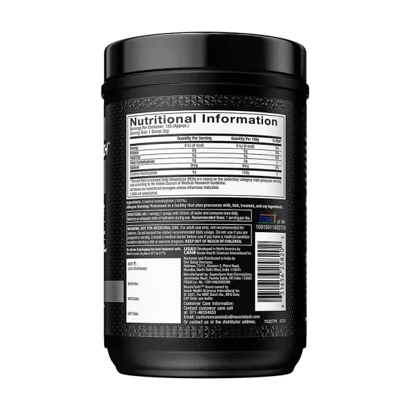 Muscletech Creatine Essential Series - 400 Gms - Unflavoured