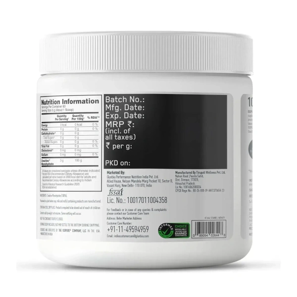 Isopure 100% Creatine Monohydrate Micronized, 250g - 83 Servings - Unflavoured