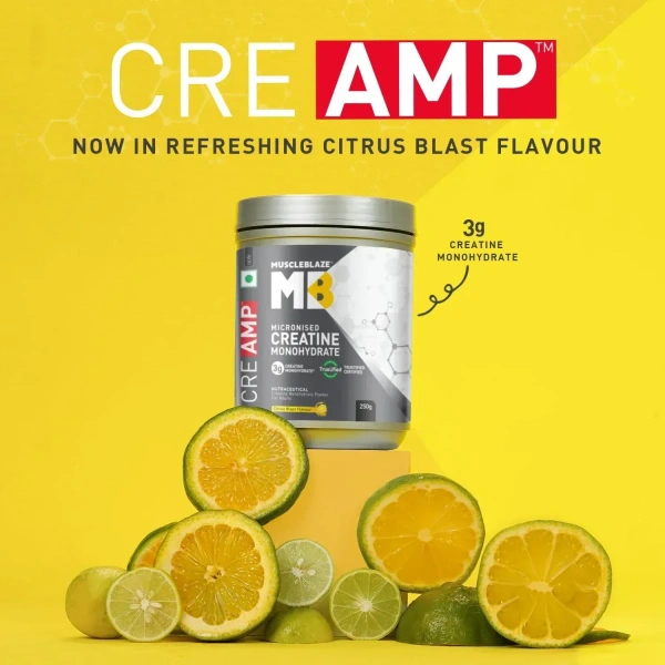 MuscleBlaze Creatine Monohydrate CreAMP - 80 Servings - Watermelon Kool Aid