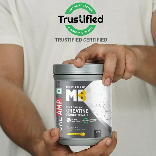 MuscleBlaze Creatine Monohydrate CreAMP - 80 Servings - Candy Rush