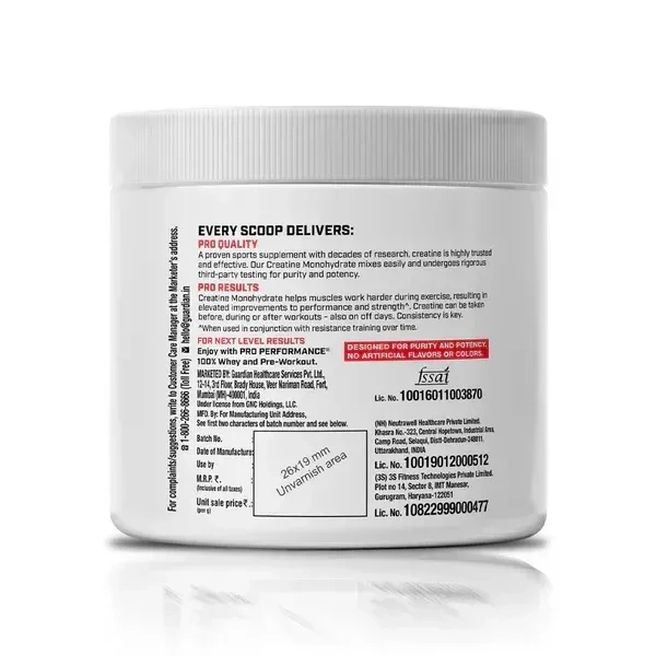 GNC Pro Performance Creatine Monohydrate , 100 Gms - Unflavoured