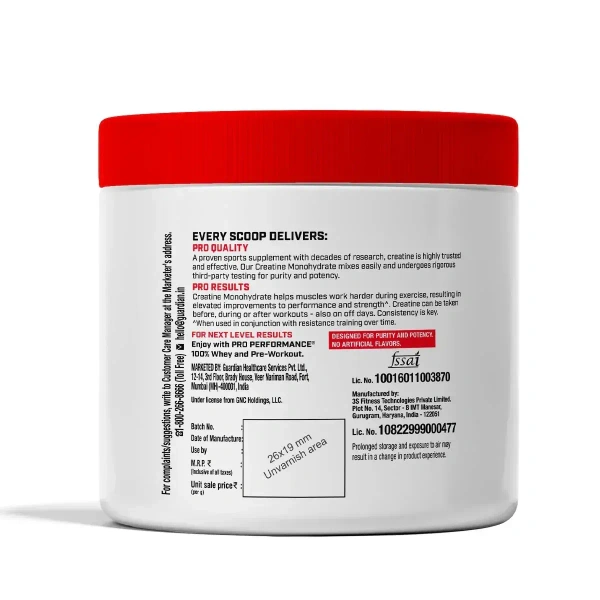 GNC Pro Performance Creatine Monohydrate , 100 Gms - Lemon