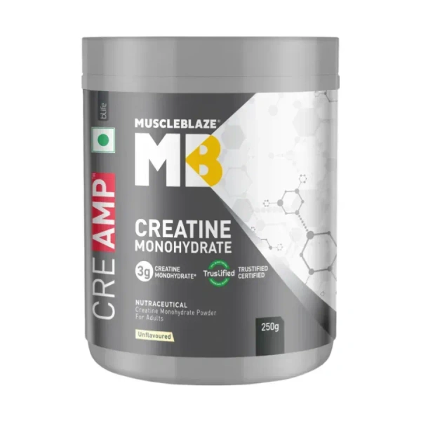 MuscleBlaze Creatine Monohydrate CreAMP - 80 Servings - Unflavoured
