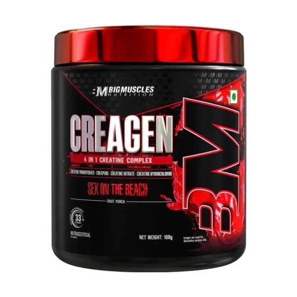Big Muscles Nutrition Creagen - Creatine Monohydrate Powder 100g - 33 Servings  - Sex On The Beach