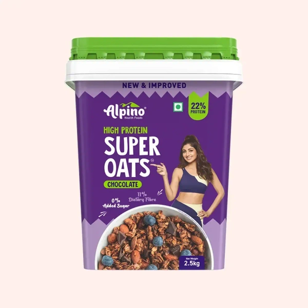 ALPINO 22% High Protein Super Oats - Chocolate, 1kg